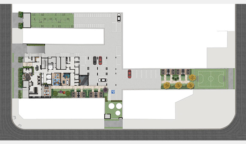 Fit Casa Alto do Ipiranga - Implantação do Térreo